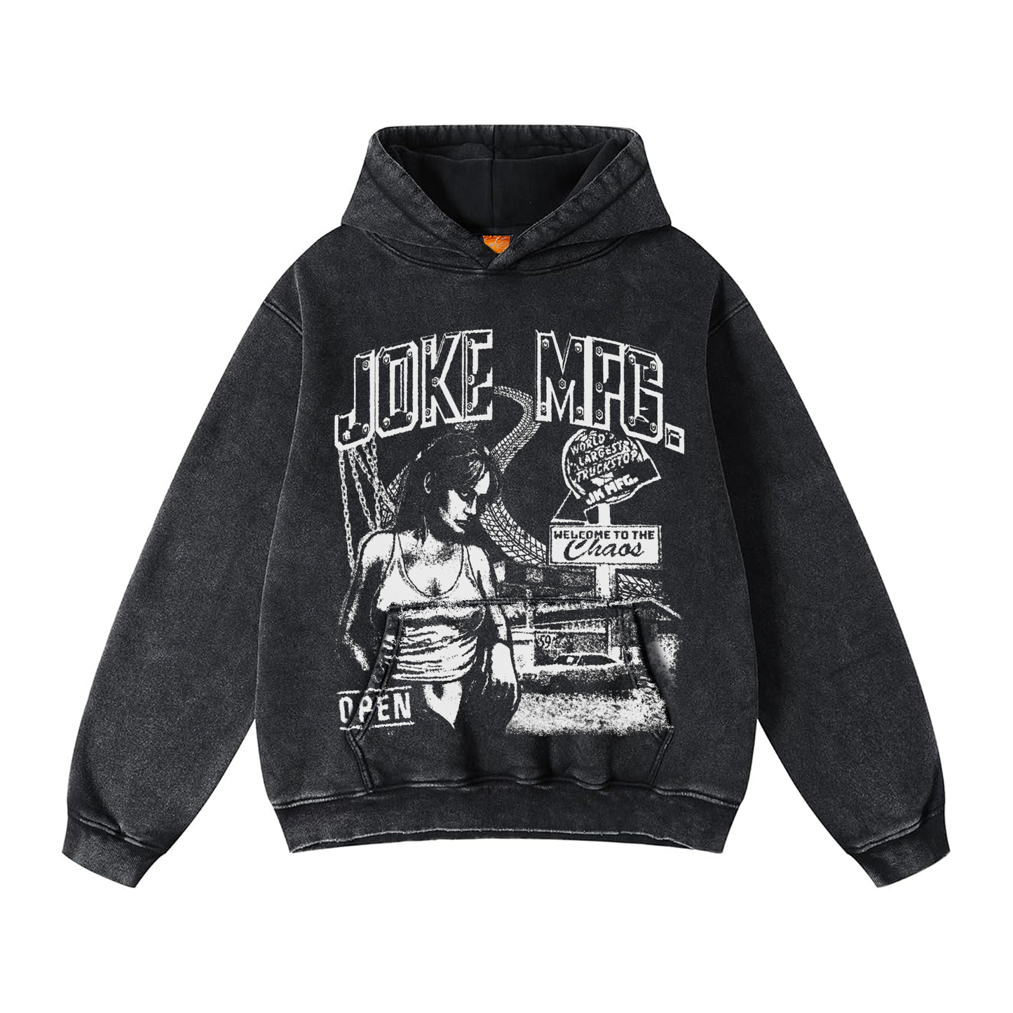 "TRUCKSTOP" Hoodie - (BLACK)